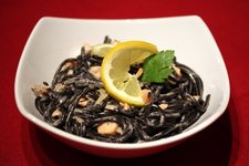 Citromos-lazacos fekete spagetti zöldborssal tejszínnel