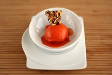 piros kaliforniai paprika vrnarancs sorbet srbet narancs fagylalt szjaszsz fldimogyor mogyor karamell